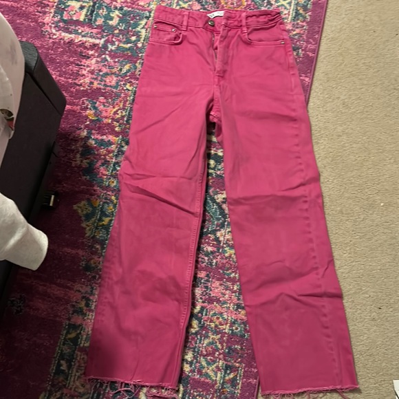 pink zara mom jeans high rise - Picture 1 of 2